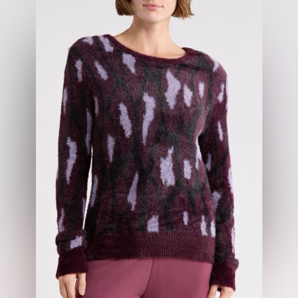 Tahari Bateau Neck Jacquard Sweater
